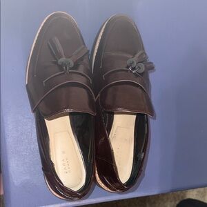 Zara Women's Dark Brown Moccasins with Tassels